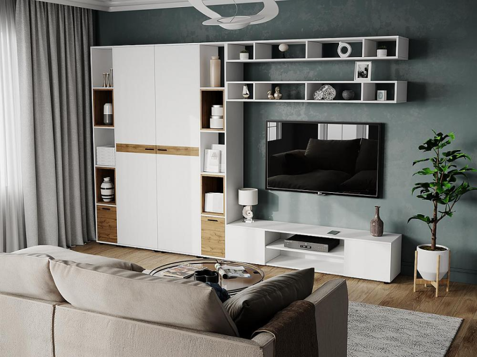 Настенные полки, Полка-куб Сканди OP301, дуб вотан