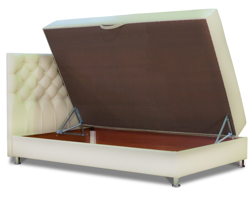 Кровати с мягким изголовьем, Кровать тахта Шармэль 90 с подъемным механизмом, экокожа