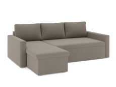 Диваны угловые в гостиную, Диван-кровать угловой Турин дельфин, велюр