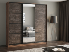 Шкафы-купе, Шкаф купе 3-х дверный АЙСБЕРГ ЛОФТ 240 +зеркало