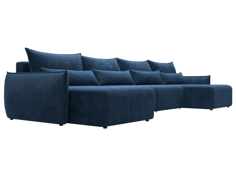 Диваны еврокнижки, Диван П-образный Лига-051 НПБ Лонг, велюр BRUT