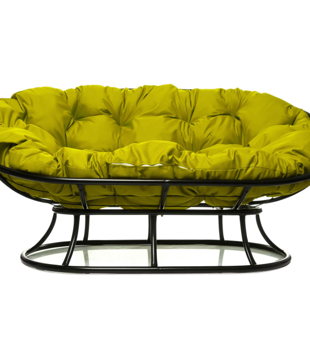 Диваны, Диван МАМАСАН без ротанга чёрный металл