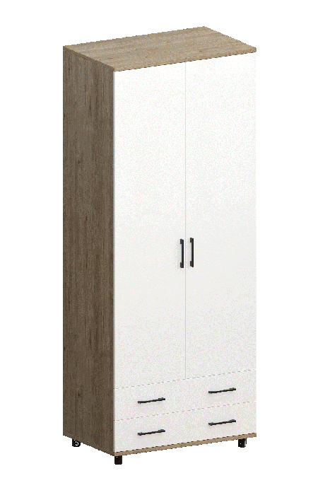 Шкафы двухстворчатые, Модульная система Грейс Шкаф ШК-5005  Гикори Джексон Светлый