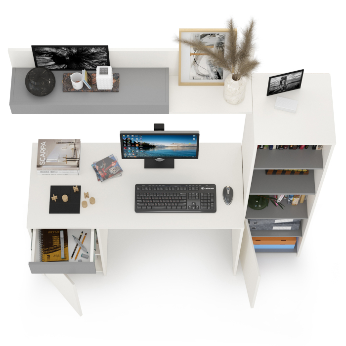 Компьютерные столы, Стол Торонто с полкой и стеллажом