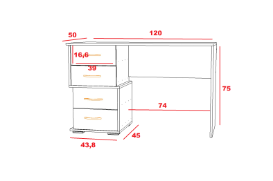 Стол письменный Сити-2 