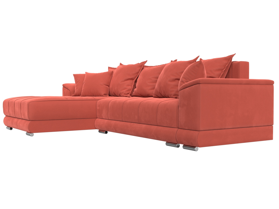 Диваны угловые в гостиную, Угловой диван НордСтар левый угол, микровельвет