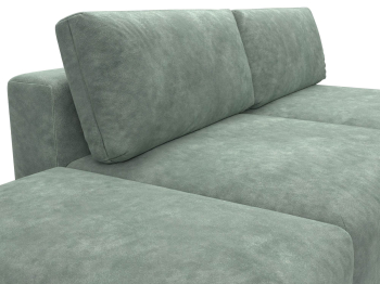 Диван прямой модульный с пуфом Лига-060 НПБ, велюр BRUT