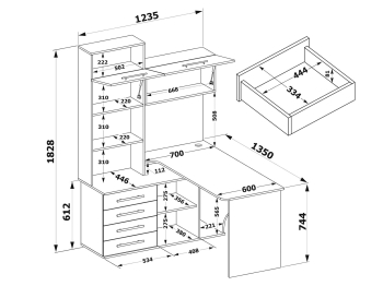 Стол компьютерный Сокол КСТ-14.1Л