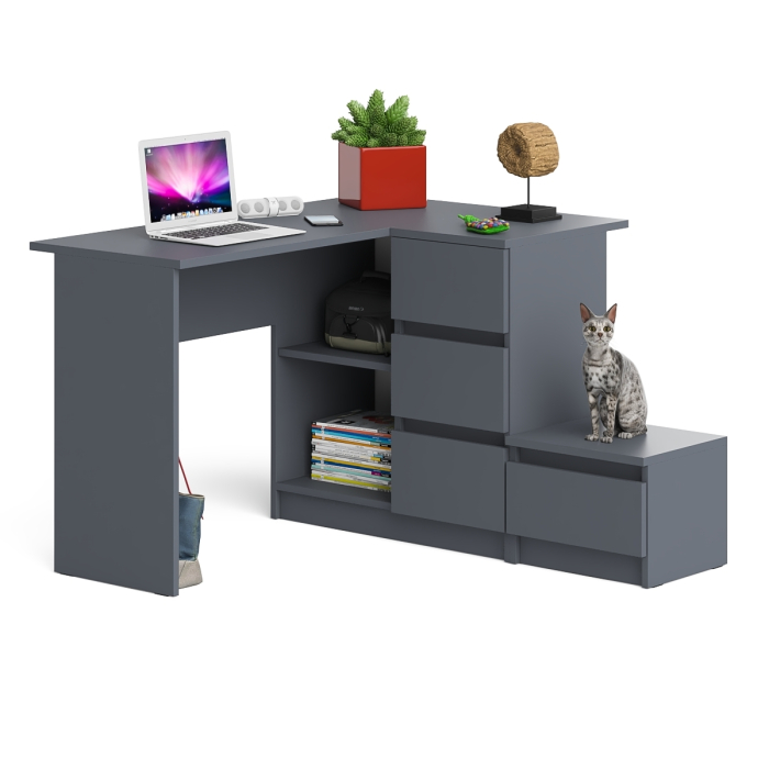 Угловые, Угловой компьютерный стол Мори МС-16 правый с тумбой ТМП400