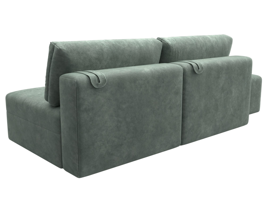 Диваны еврокнижки, Диван прямой модульный с пуфом Лига-060 НПБ, велюр BRUT