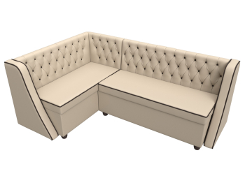 Кухонный угловой диван Лофт левый угол, экокожа