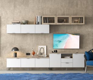 Тумба Анима ТБ-3006, дуб серый, белый