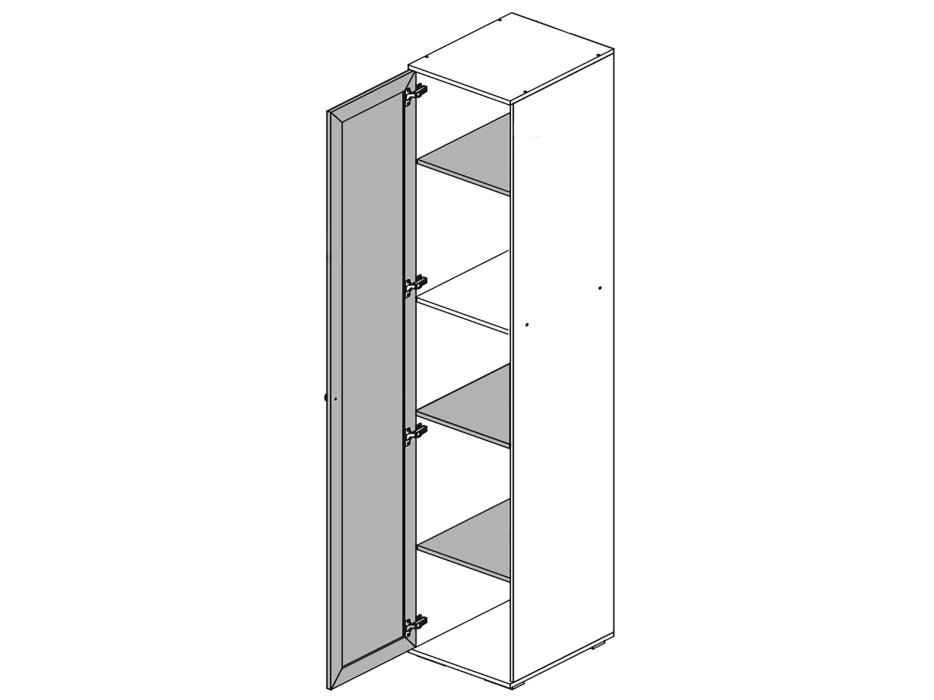 Для одежды, Пенал с полками РШ-21 Спальня Ричард