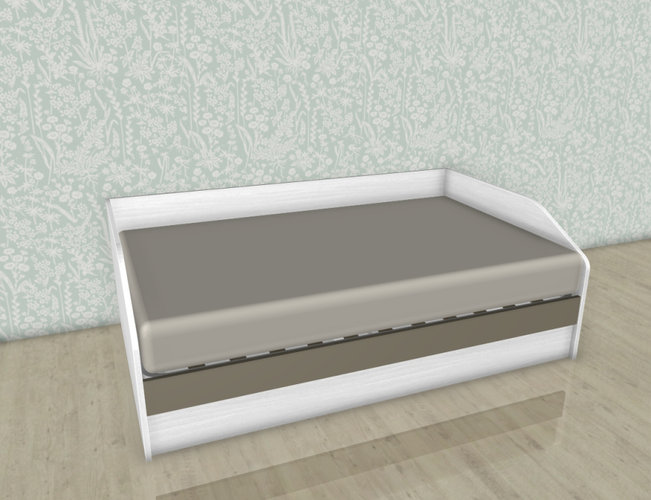 Кровати 120х200, Модульная система Карина Кровать КР-119 Снежный ясень