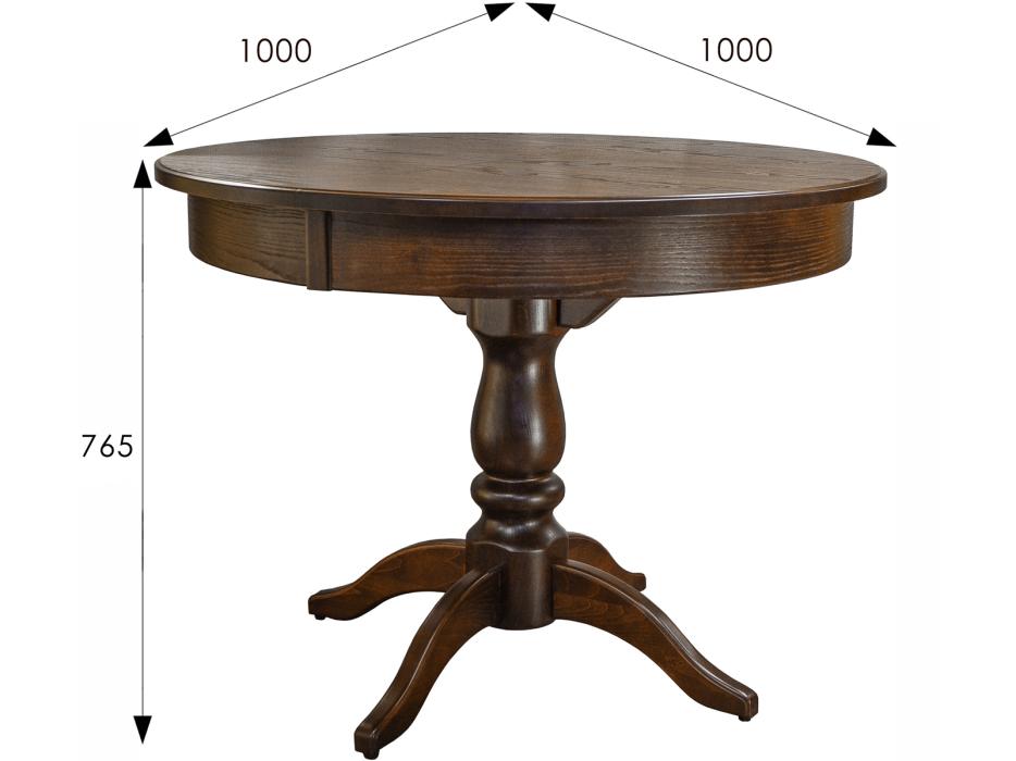 Обеденные столы, Стол обеденный Мебелик Моро 04 раздвижной 100/140*100