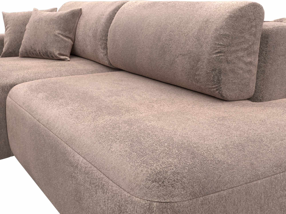 Диваны угловые в гостиную, Диван угловой Лига-036 НПБ Модерн левый угол, велюр TOWER