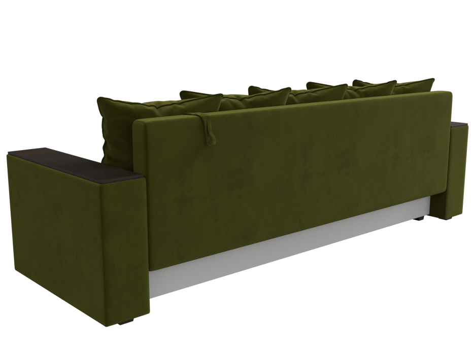 Диваны кровати со спальным местом, Диван прямой Дубай Лайт полки слева, микровельвет