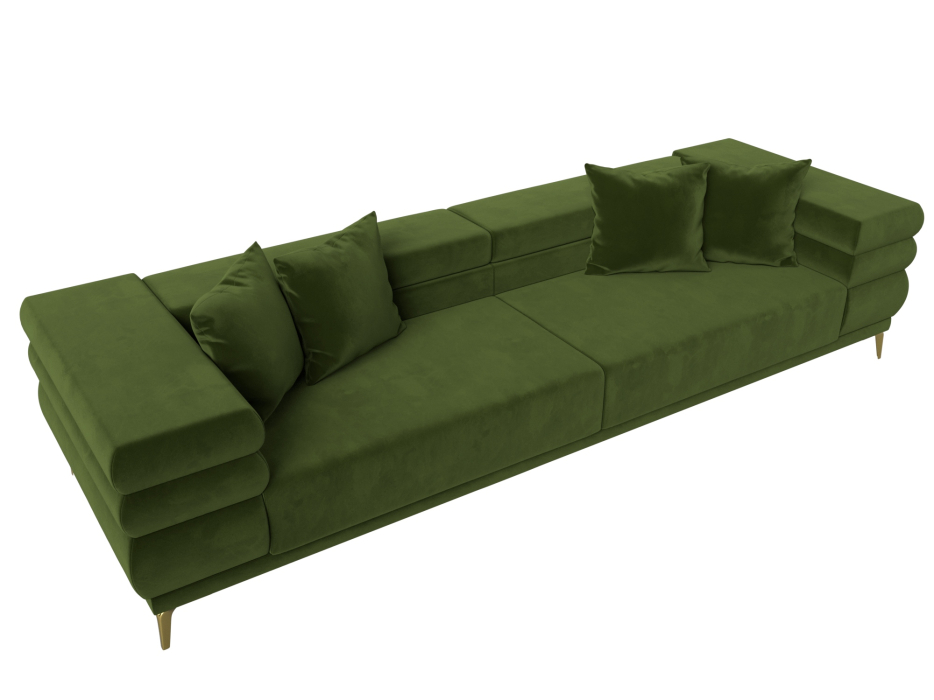 Дизайнерские диваны для гостиной, Прямой диван Лига-021, микровельвет