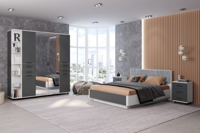 Модульная спальня Грейс композиция 1  Снежный Ясень