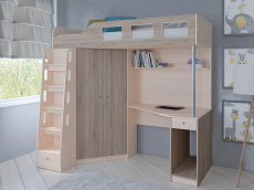 Кровати-чердаки, Кровать-чердак Астра 7 Дуб молочный