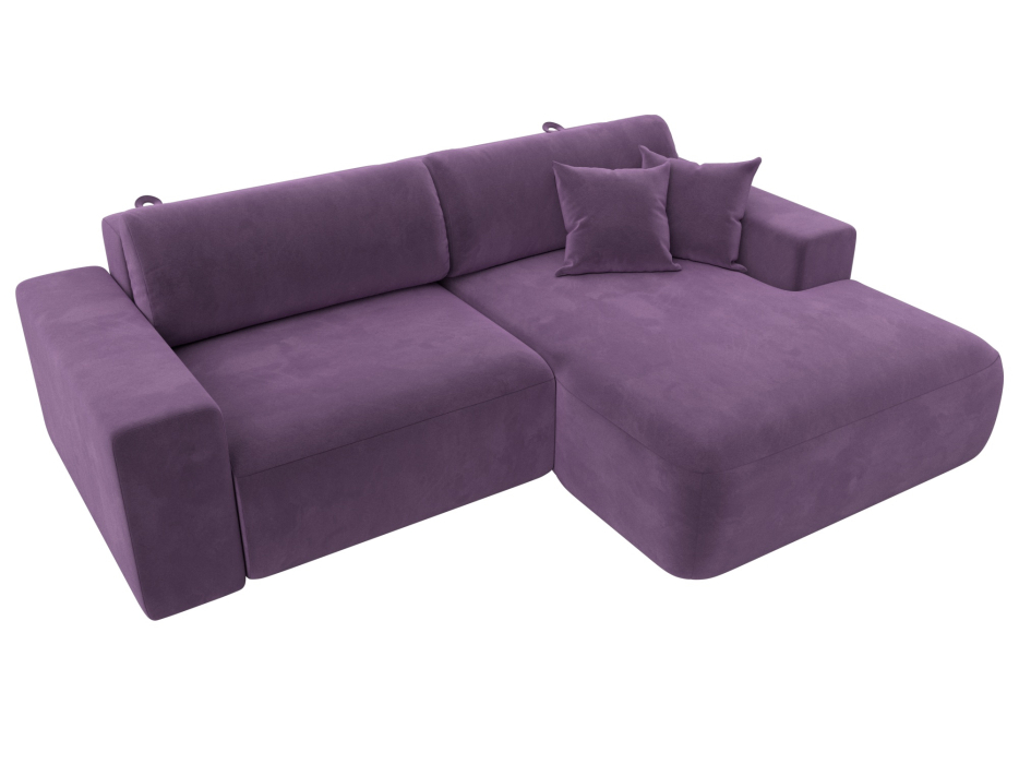 Диваны угловые в гостиную, Диван угловой Лига-036 Классик правый угол, микровельвет