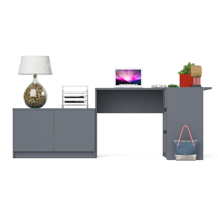 Угловые, Тумба широкая Мори 900 и угловой стол компьютерный Мори правый