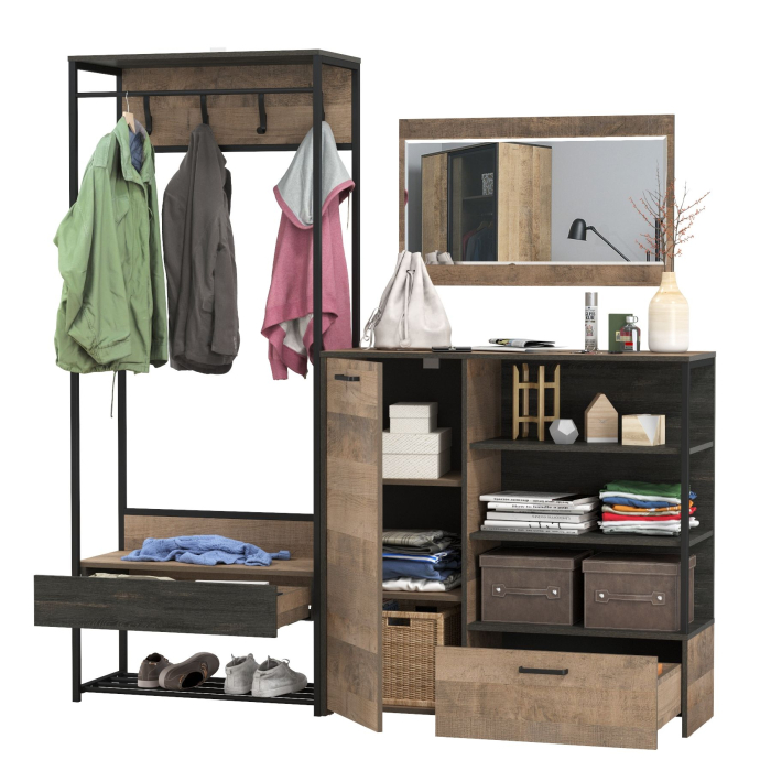 Прихожие, Прихожая Трувор с зеркалом и комодом-тумбой с дверкой