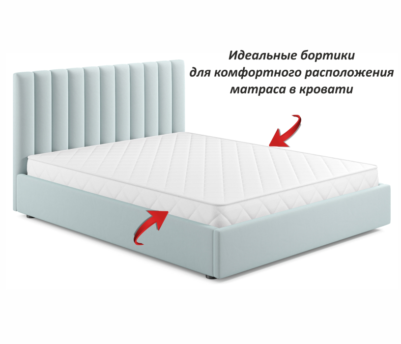 Двуспальные, Мягкая кровать Olivia 1600 подъемная с матрасом PROMO B COCOS
