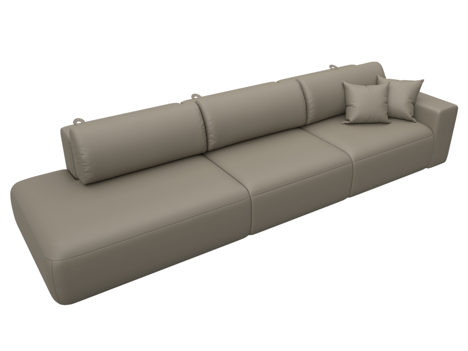 Диваны еврокнижки, Диван прямой Лига-036 НПБ Модерн Лонг подлокотник справа, экокожа GRIFON