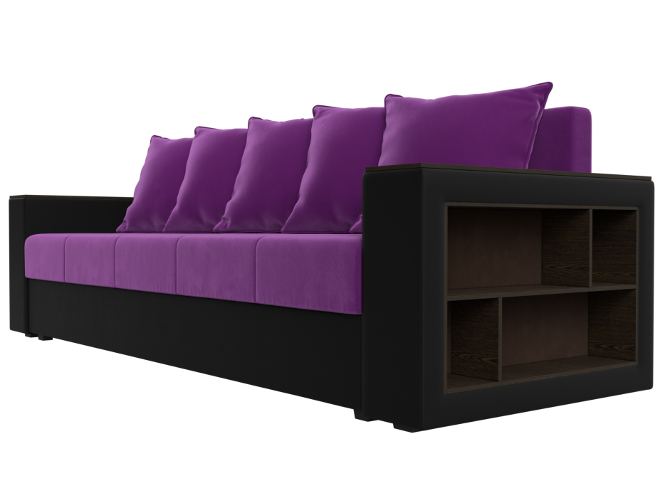 Диваны еврокнижки, Диван прямой Дубай Лайт, микровельвет/экокожа