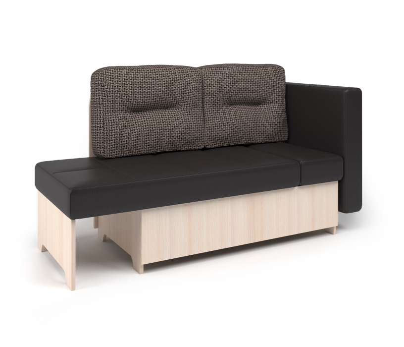 Диваны прямые кухонные, Кушетка Гамма Лайт правый экокожа / Корфу