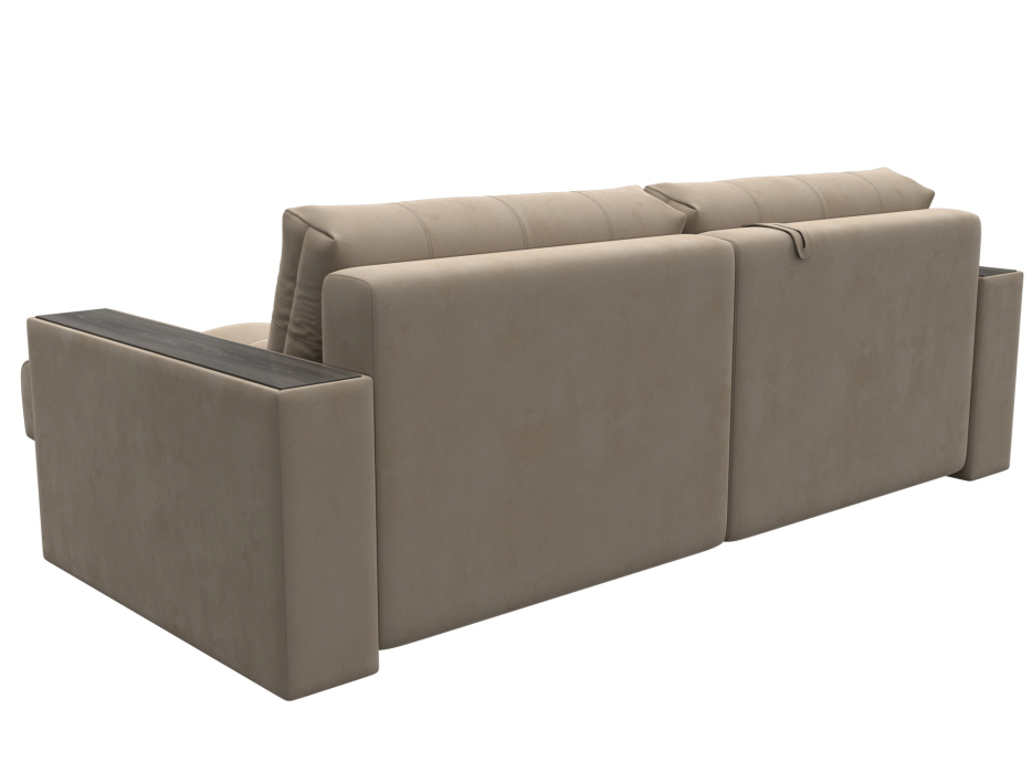 Дизайнерские диваны для гостиной, Диван угловой с декором Лига-049 НПБ, велюр SEVEN