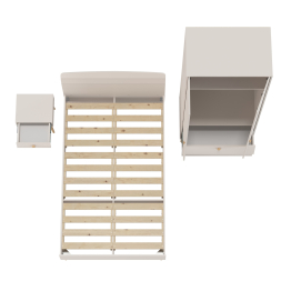 Шкаф 2-х дверный с кроватью Афина 1200 и прикроватной тумбочкой