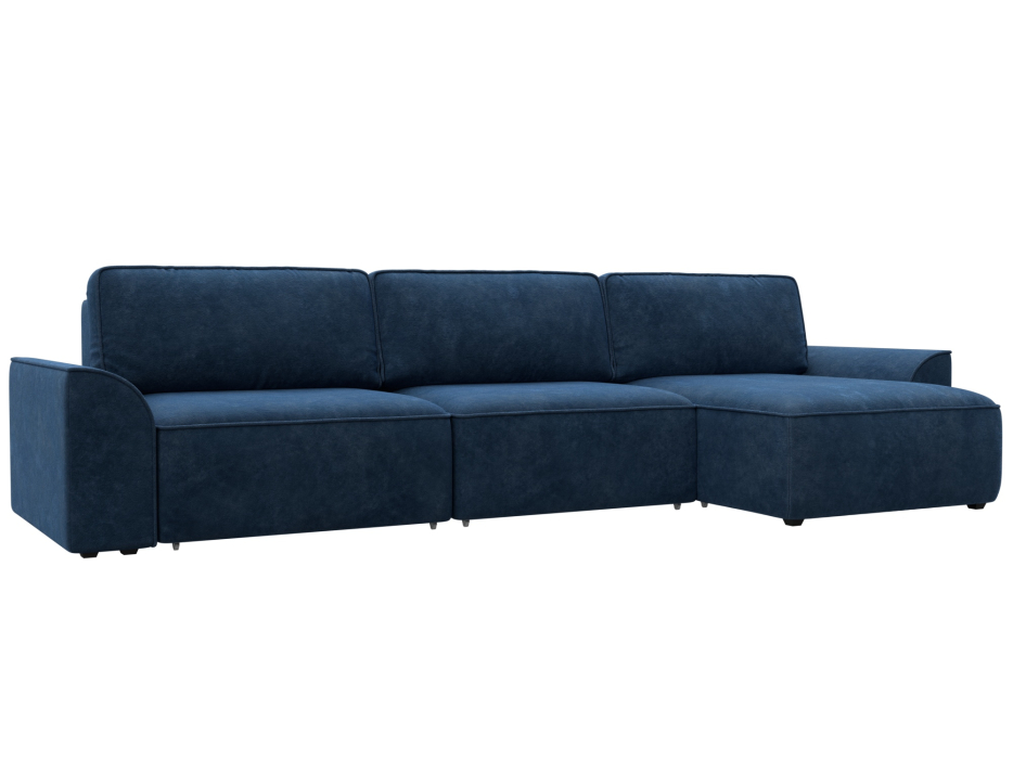 Диваны угловые в гостиную, Диван угловой Лига-048 НПБ лонг, велюр BRUT