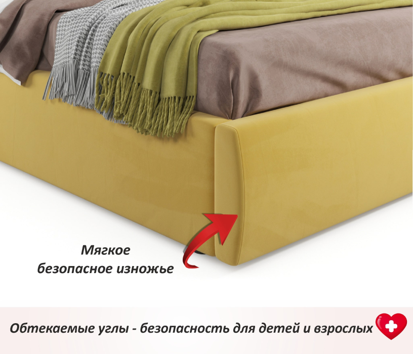 Двуспальные, Мягкая кровать Stefani 1600 с подъемным механизмом