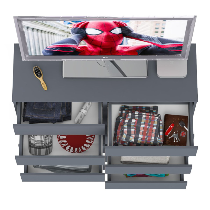 Комоды, Комод высокий на десять выдвижных ящиков Мори МК1200.10