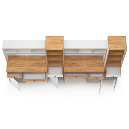 Мебельная стенка в молодёжную комнату для двоих детей Вуди № 17