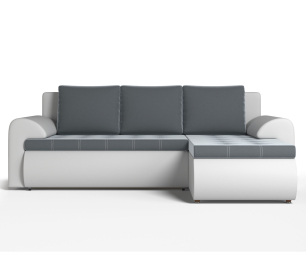 Угловой диван Ванкувер правый, экокожа /велюр