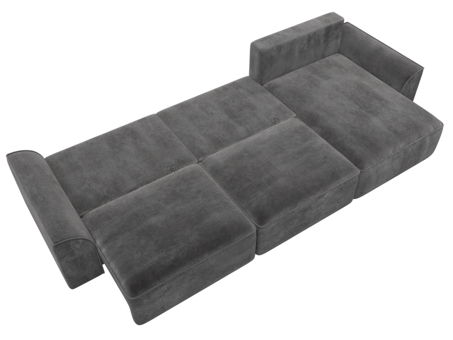 Диваны угловые в гостиную, Диван угловой Лига-048 НПБ лонг, велюр TOWER