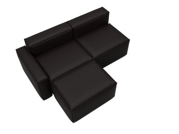 Диван угловой модульный Лига-063 угол левый, экокожа GRIFON