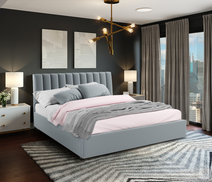 Мягкая кровать, Мягкая кровать Olivia 1600 с подъемным механизмом