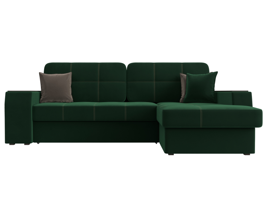Диваны угловые в гостиную, Угловой диван Брюссель правый угол, велюр