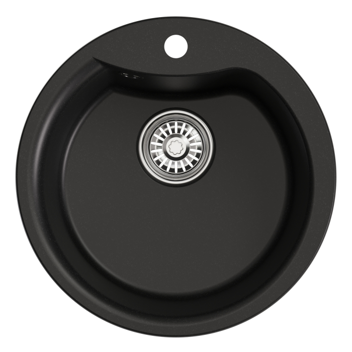 Кухонные мойки, Мойкa ML-GM12 круглая, 480мм (глуб. чаши 210) NEW*