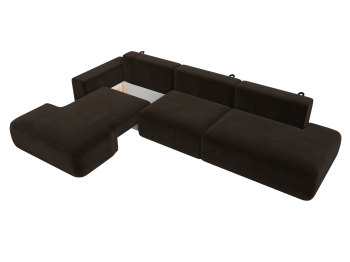 Диван угловой Лига-036 Модерн Лонг левый угол, микровельвет