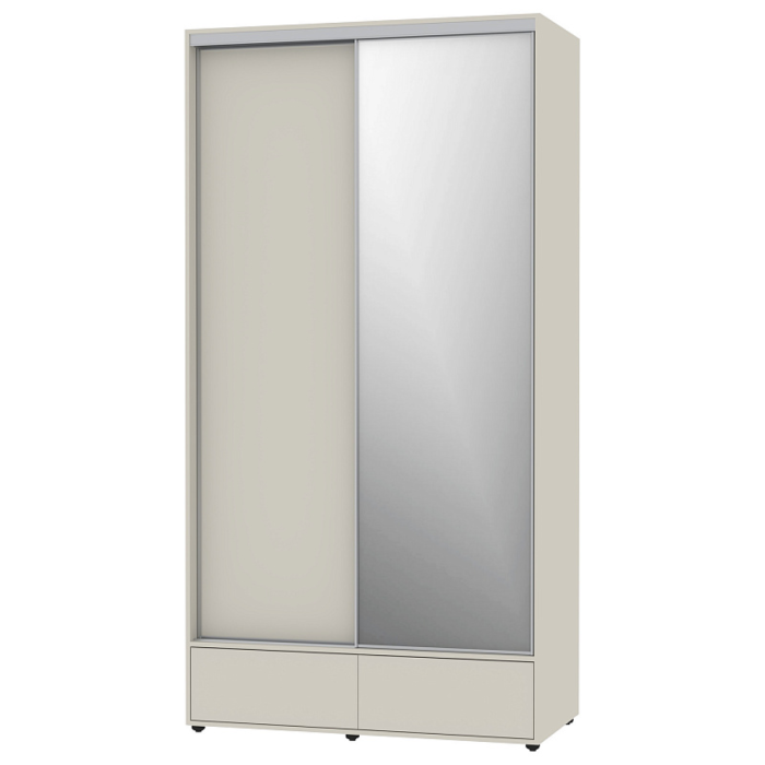 Шкафы-купе 2-х дверные, Шкаф-купе 2-дв  MOD 1200 зеркало/лдсп  (в2390*ш1232*г620)