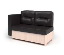 Диваны прямые кухонные, Кушетка Гамма 120 левый, экокожа