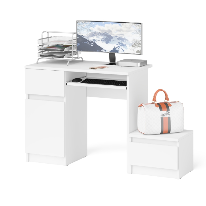 Прямые компьютерные столы, Стол компьютерный Мори МС-1 левый с тумбой