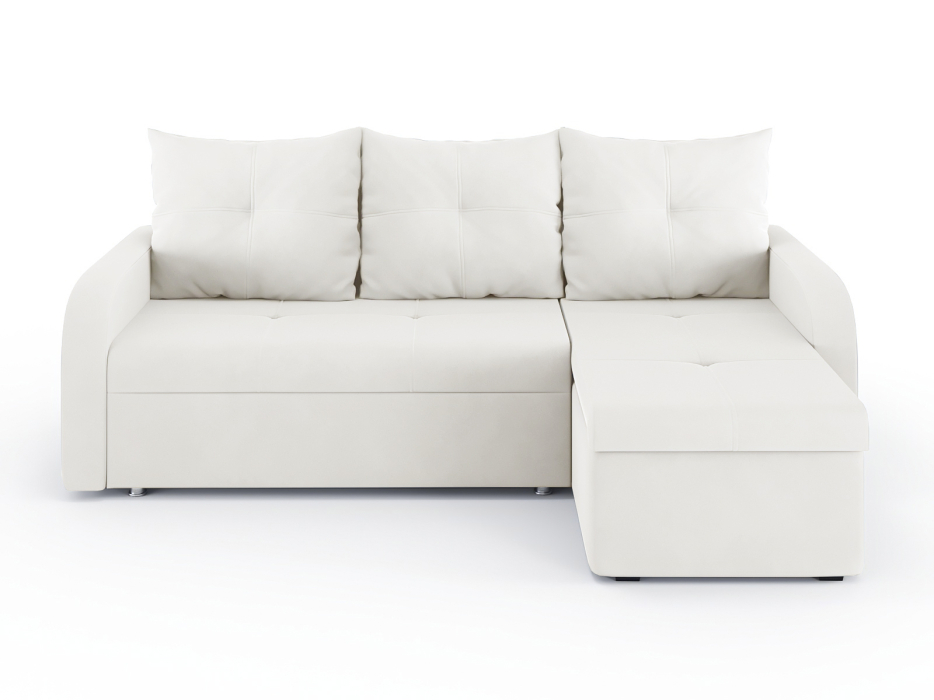 Диваны угловые в гостиную, Диван-кровать угловой Мини Люкс трехсекционная еврокнижка, велюр