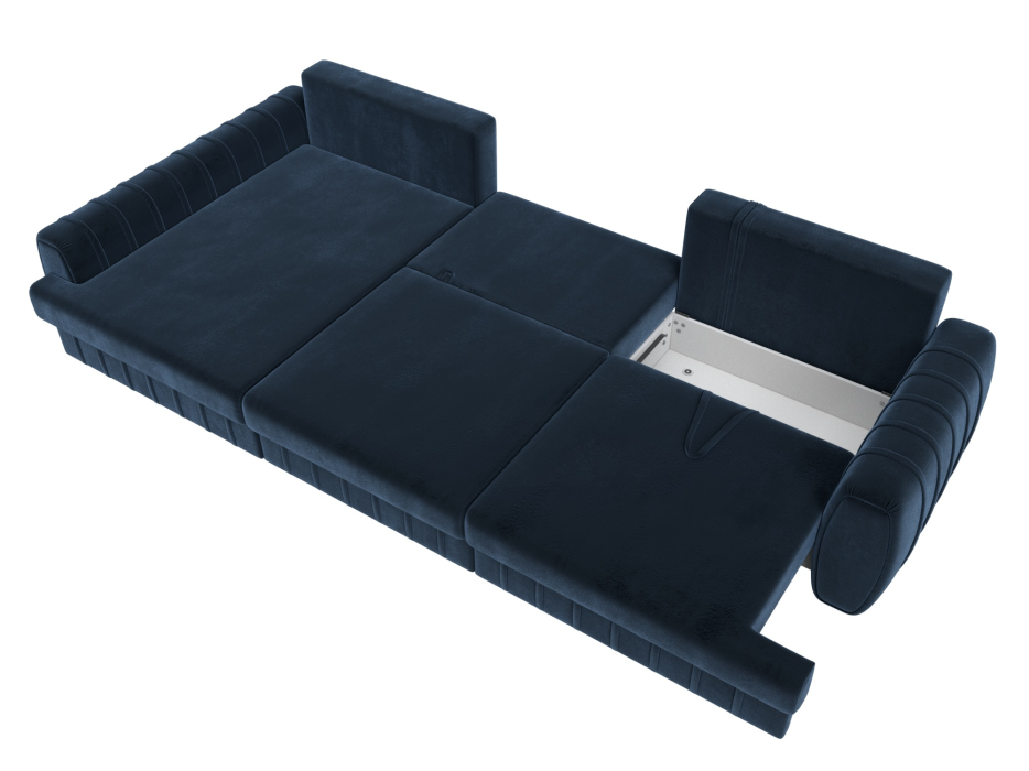 Диваны угловые в гостиную, Диван угловой Лига-057 НПБ Лонг угол левый, велюр TOWER