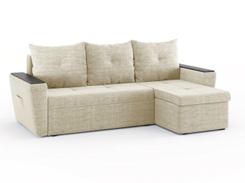 Диван-кровать угловой Дубай Майами еврокнижка трехсекционная, рогожка Люкс